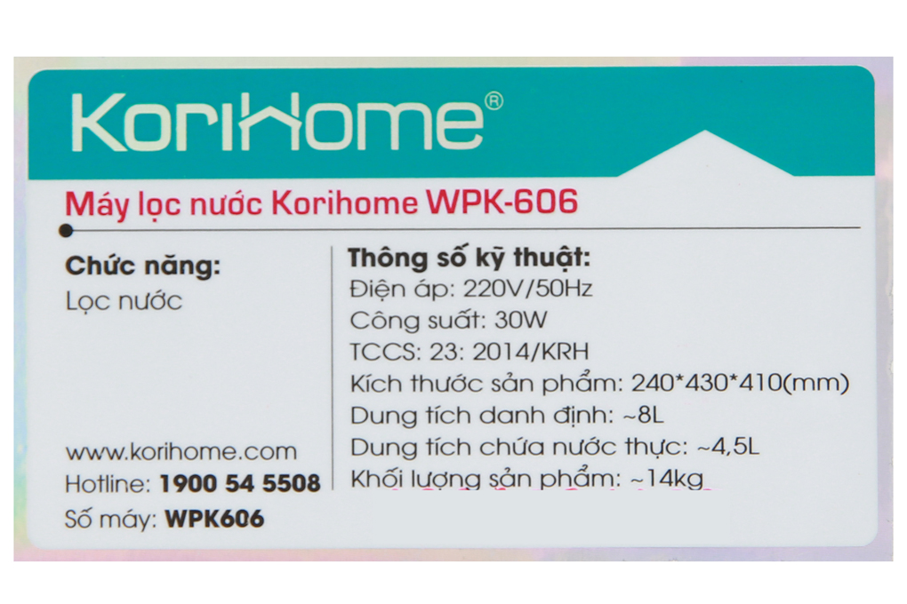 may loc nuoc korihome wpk 606 thuvien 6