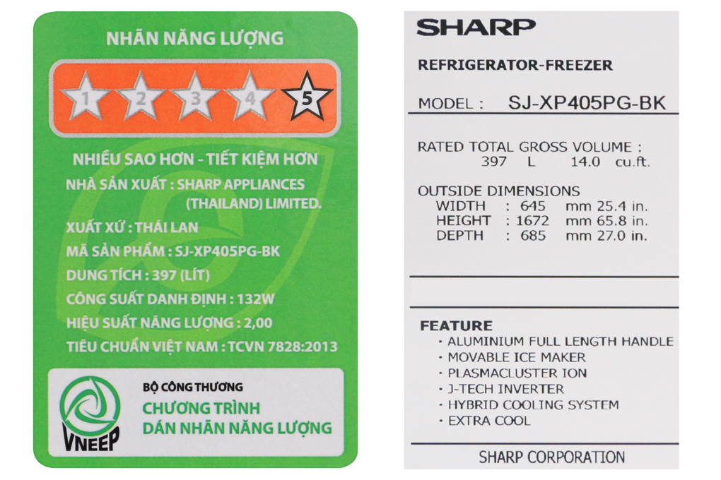 tu lanh sharp sj xp405pg bk thu vien 12